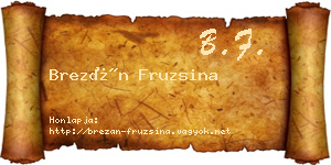 Brezán Fruzsina névjegykártya